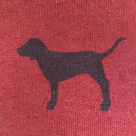 Pink Victoria's Secret Sweatshirt Medium Burgundy Quarter Zip Cowl Neck Pullover - Picture 3 of 4